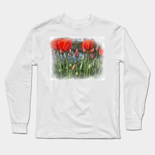 Tulips Around The Pond Long Sleeve T-Shirt